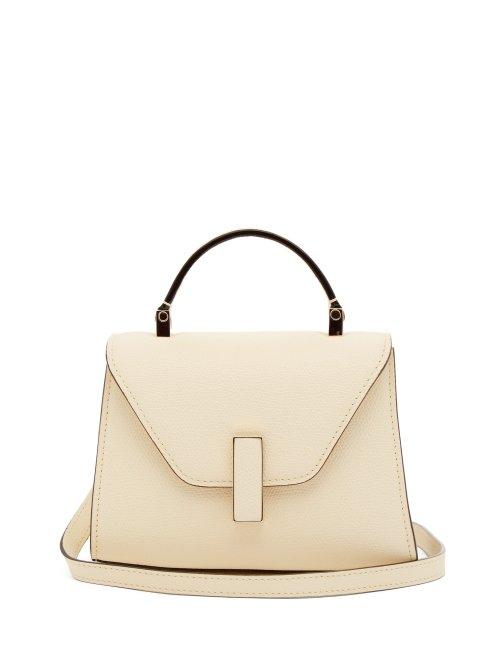 Matchesfashion.com Valextra - Iside Micro Grained Leather Bag - Womens - Pergamena