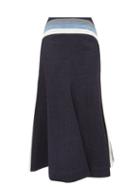 Gabriela Hearst - Geo Striped Denim Skirt - Womens - Denim