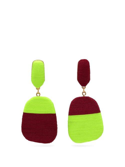 Matchesfashion.com Maryjane Claverol - Rita Corded Clip Earrings - Womens - Yellow