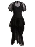 Matchesfashion.com Simone Rocha - Lace Embellished Tulle Dress - Womens - Black