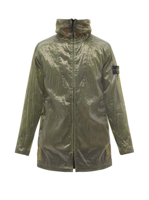 Stone Island - 82/22 Garment-dyed Nylon Coat - Mens - Green