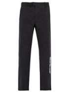 Matchesfashion.com Off-white - Logo Print Cotton Chino Trousers - Mens - Black