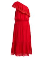 Matchesfashion.com Melissa Odabash - Jo One Shoulder Midi Dress - Womens - Red