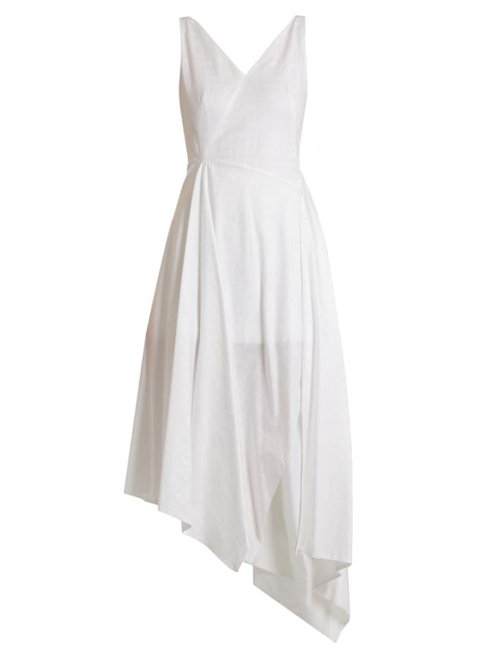 Osman Arya Asymmetric Cotton-jacquard Dress