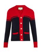 Gucci Tiger-embroidered Wool Cardigan