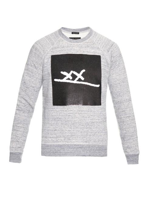 Marc Jacobs Swirly Sequin-embellished Cotton Sweater