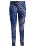 Matchesfashion.com The Upside - Bandana Graphic Print Performance Leggings - Womens - Blue Print