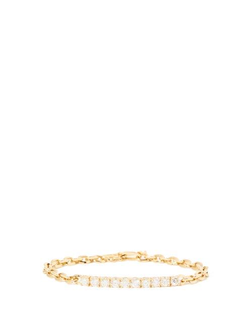 Matchesfashion.com Lizzie Mandler - Diamond & 18kt Gold Bracelet - Womens - Yellow Gold
