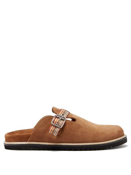 Matchesfashion.com Paul Smith - Mesa Buckled-strap Suede Slides - Mens - Tan