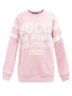 Ladies Rtw Gucci - Logo-print Cotton-jersey Sweatshirt - Womens - Pink