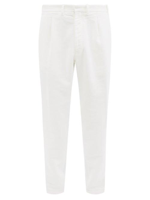 Matchesfashion.com The Gigi - Santiago Garment-dyed Cotton-moleskin Trousers - Mens - Cream