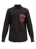 Matchesfashion.com Alexander Mcqueen - Tartan Pocket Cotton Poplin Shirt - Mens - Black