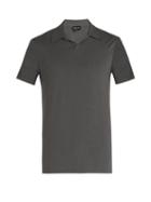 Matchesfashion.com Giorgio Armani - Jersey Polo Shirt - Mens - Dark Grey