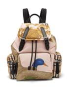 Matchesfashion.com Burberry - Archive Print Backpack - Womens - Pink Multi
