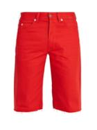 Matchesfashion.com Gucci - Raw Hem Denim Shorts - Mens - Red