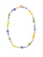 Mens Jewellery Liou - Jenga Millefiori Glass & Gold-filled Necklace - Mens - Multi