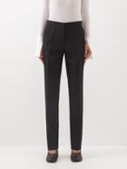 Jil Sander - Wool-twill Slim-leg Trousers - Womens - Black