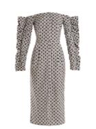 Anna October Off-the-shoulder Polka-dot Cotton Dress