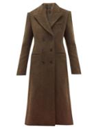 Matchesfashion.com Isabel Marant - Roleen Virgin Wool Blend Double Breasted Coat - Womens - Khaki