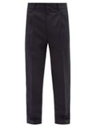 Matchesfashion.com Acne Studios - Pleated Wool Tapered-leg Trousers - Mens - Navy