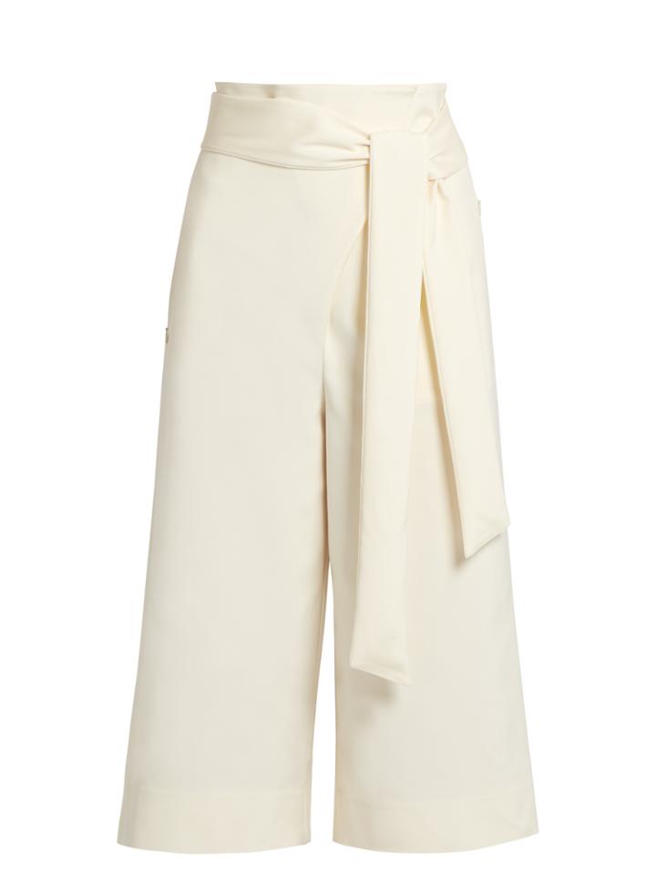 Tibi Tie-waist Cady Culottes