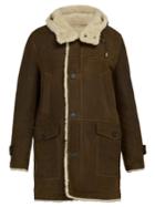 Yves Salomon Hooded Shearling-lined Leather Coat