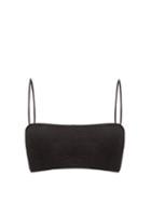 Matchesfashion.com Sir - Alina Pintucked Cotton-blend Cropped Top - Womens - Black