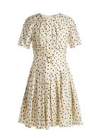 Matchesfashion.com Diane Von Furstenberg - Ana Polka Dot Print Silk Dress - Womens - Cream Print
