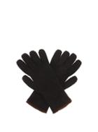 Matchesfashion.com Margaret Howell - Circular Knitted Merino Wool Gloves - Womens - Black Brown