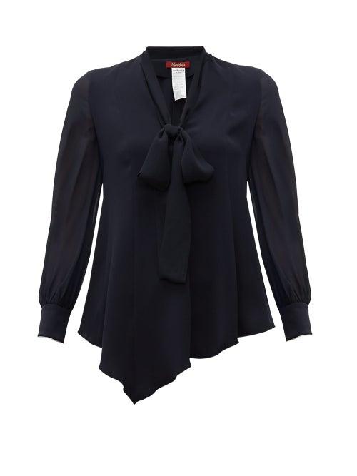 Matchesfashion.com Max Mara Studio - Nunzio Blouse - Womens - Navy