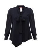 Matchesfashion.com Max Mara Studio - Nunzio Blouse - Womens - Navy