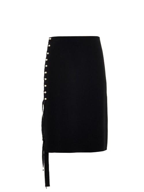 Lanvin Pearl-embellished Pencil Skirt