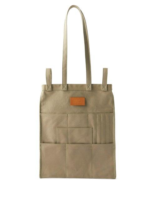Mm6 Maison Margiela - Berlin Small Cotton-canvas Utility Tote Bag - Womens - Light Green