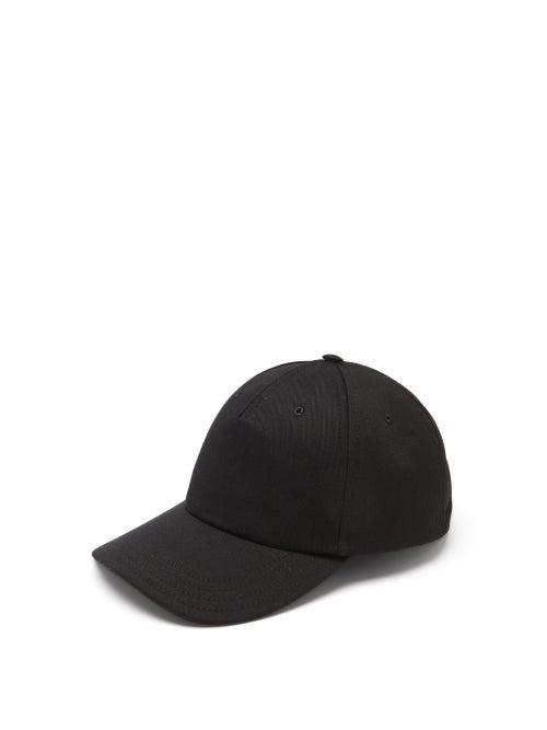 Mens Accessories Valentino Garavani - Vltn-embroidered Cotton-twill Baseball Cap - Mens - Black White