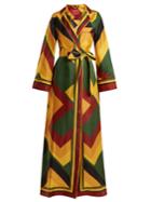 F.r.s - For Restless Sleepers Roda Colour-block Silk Wrap Dress