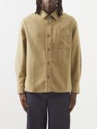A.p.c. - Basile Patch-pocket Wool-blend Shirt - Mens - Beige