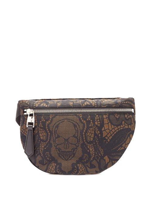 Matchesfashion.com Alexander Mcqueen - Skull Print Belt Bag - Mens - Black Multi