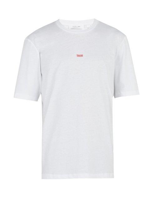 Matchesfashion.com Helmut Lang - Taxi Print Cotton Jersey T Shirt - Mens - White