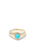 Matchesfashion.com Lizzie Mandler - December Turquoise & 18kt Gold Signet Ring - Womens - Blue Gold
