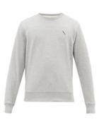 Matchesfashion.com Saturdays Nyc - Bowery Embroidered Cotton Sweatshirt - Mens - Grey