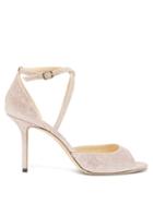 Matchesfashion.com Jimmy Choo - Emsy 85 Lurex And Leather Sandals - Womens - Pink
