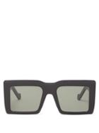Matchesfashion.com Loewe - Logo Engraved Square Acetate Sunglasses - Womens - Black