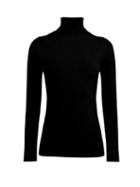 Matchesfashion.com Joostricot - Peachskin Roll Neck Cotton Blend Sweater - Womens - Black