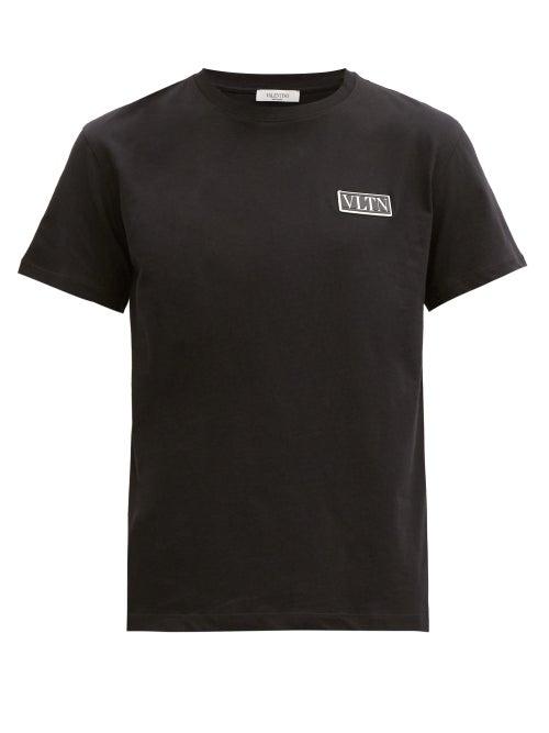 Matchesfashion.com Valentino - Vltn-logo Cotton T-shirt - Mens - Black