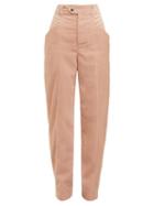 Matchesfashion.com Isabel Marant - Menie High Waisted Corduroy Trousers - Womens - Pink