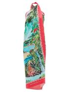 Matchesfashion.com Hester Bly - The Aimata Bora Bora-print Silk Dress - Womens - Multi
