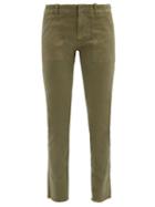 Matchesfashion.com Nili Lotan - Jenna Cropped Cotton-blend Slim-leg Trousers - Womens - Khaki