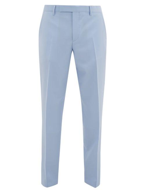 Matchesfashion.com Paul Smith - Slim-fit Wool-blend Tailored Trousers - Mens - Light Blue