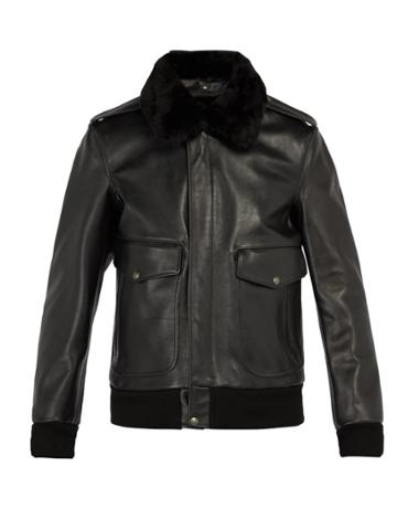 Schott Flight Detachable-collar Leather Jacket