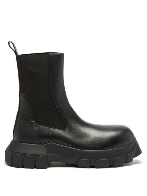 Rick Owens - Beatle Bozo Leather Ankle Boots - Mens - Black